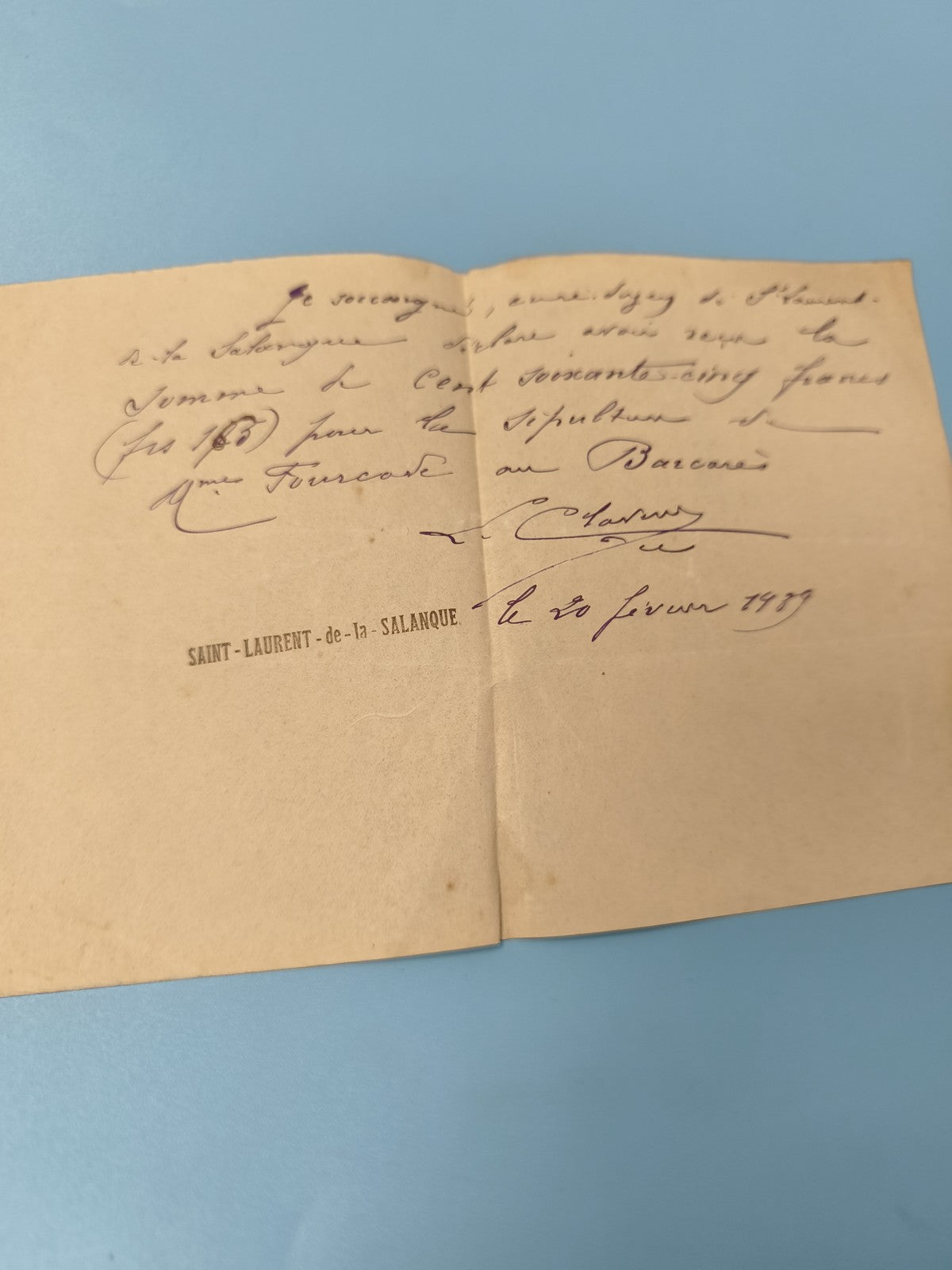 Ancienne lettre manuscrite 1909 Saint-Laurent-de-la-Salanque collection écriture