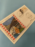 Enveloppe FDC Monaco Sacha Guitry timbre premier jour illustration couleur