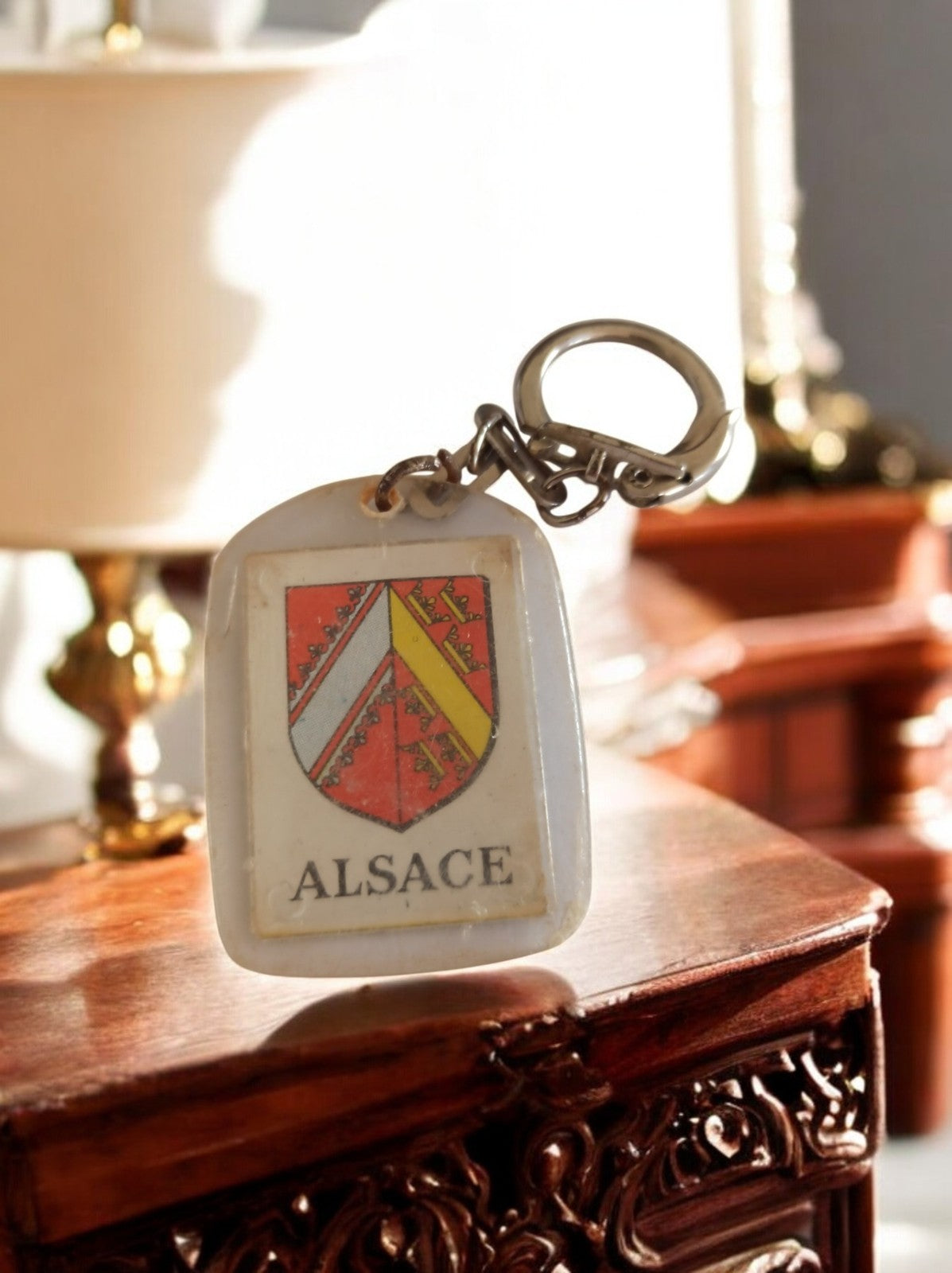 Porte-clés Alsace blason vintage publicitaire France rétro
