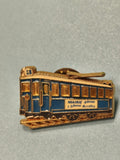 Vintage pin's tramway mairie Marseille bleu émaillé ancien 4e 5e arrondissements