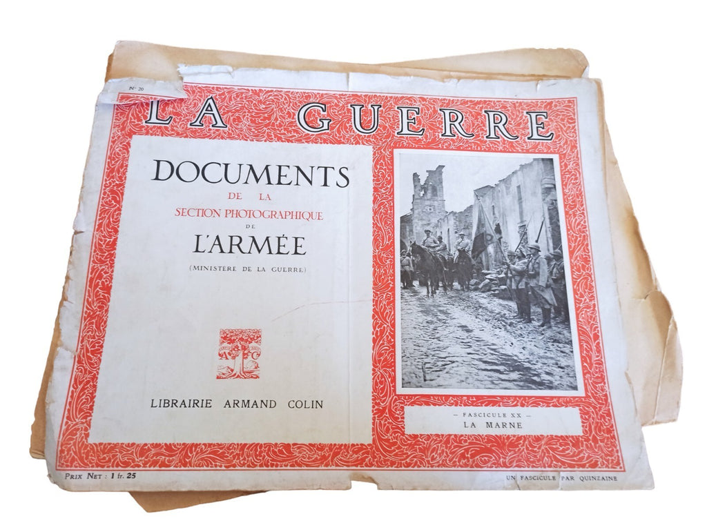 Fascicule La Guerre Documents Photographiques Armée La Marne Armand Colin WW1