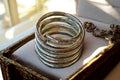 Bague spirale vintage aspect martelé, fantaisie, finition argentée, taille 55