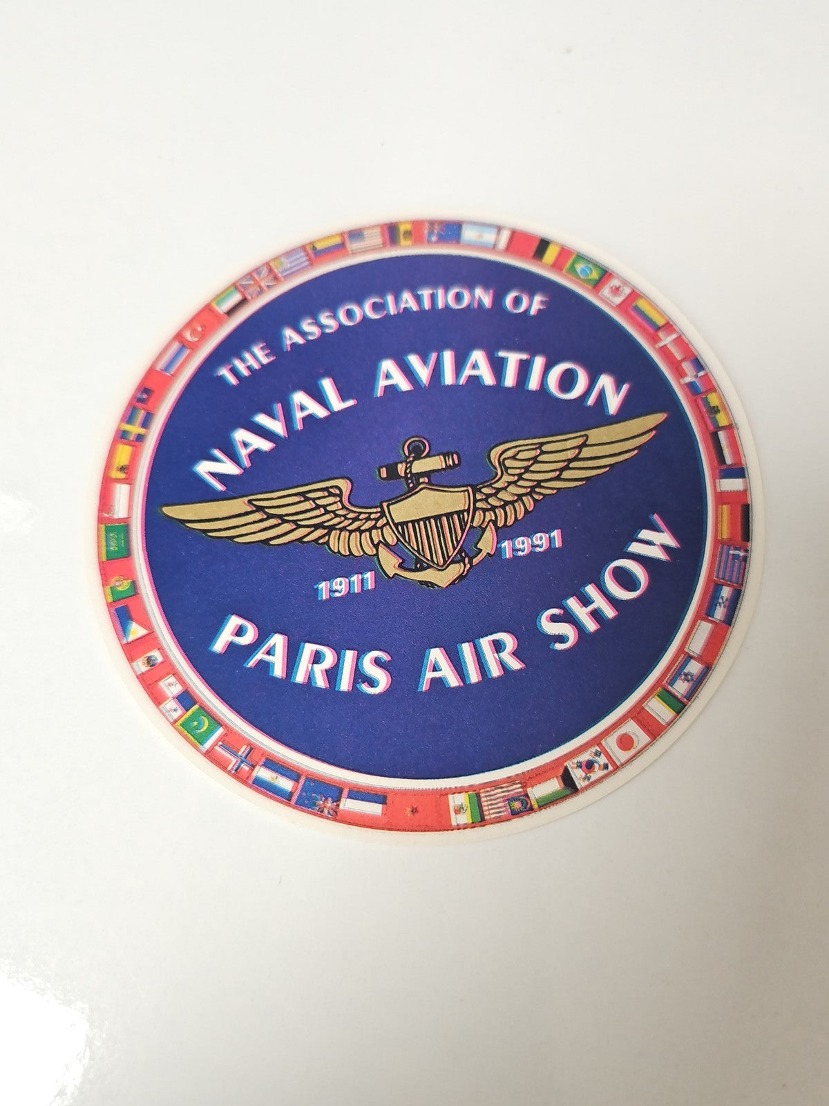 Vintage ancien autocollant publicité Association of Naval Aviation Paris rétro r