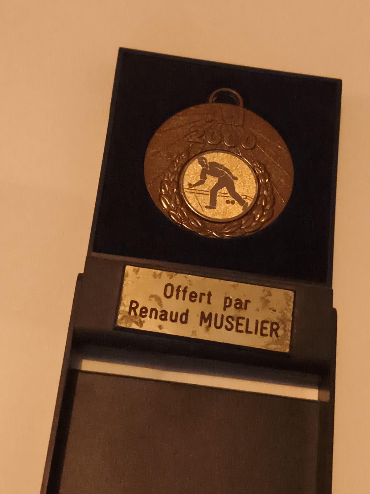 Médaille sport 2000 pétanque bronze Offert par Renaud Muselier