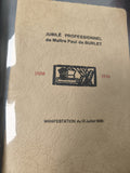 Ancien livret jubilé Maître Paul de Burlet manifestation 13 juillet 1936 vintage