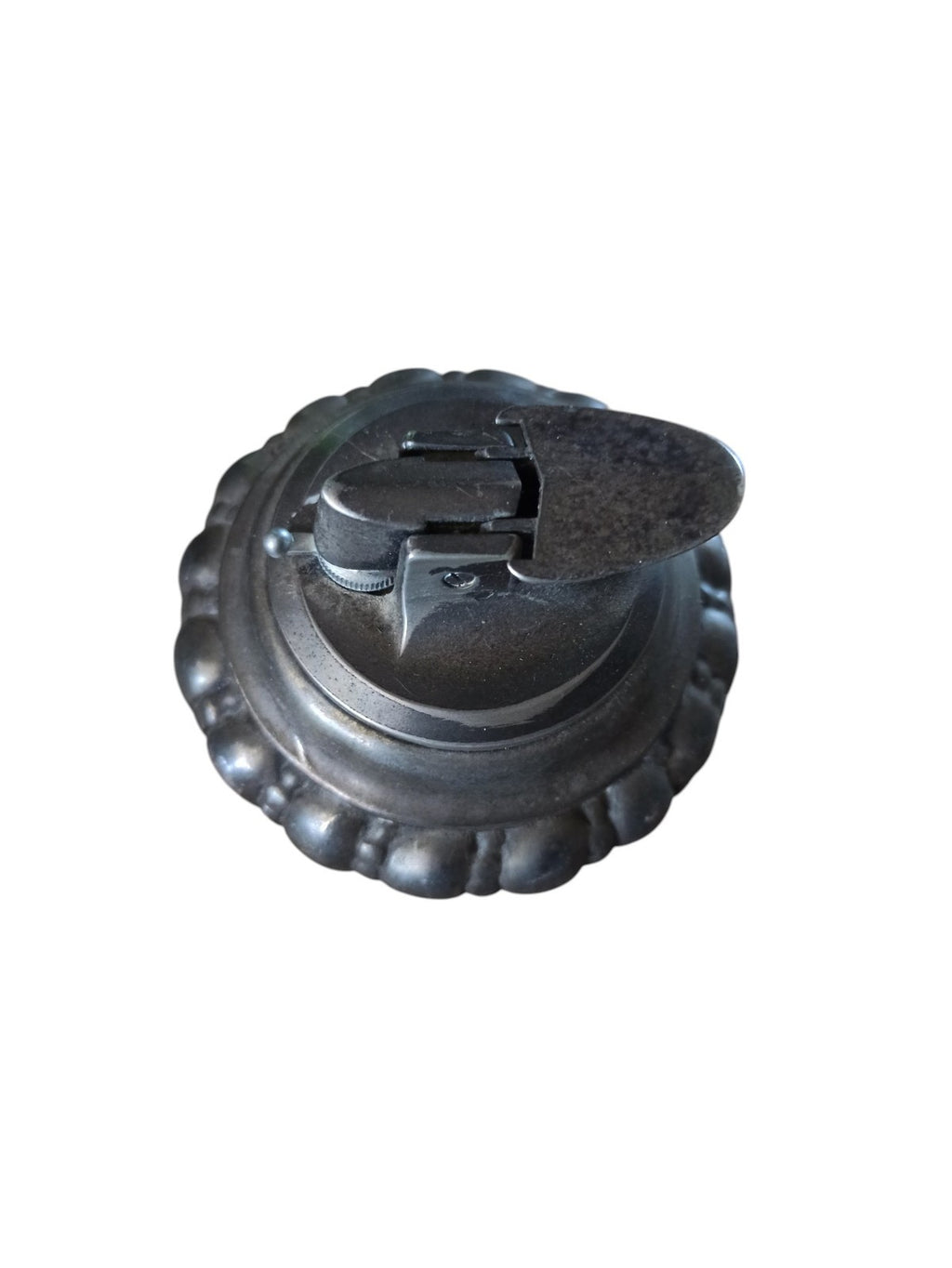 Briquet de table vintage en métal patiné, forme balustre, années 60/70