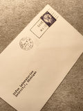 Lettre USA 1957 timbre Statue Liberté Jersey City cachet SAVE WATER philatélie (