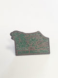 Pin's ancien biathlon rétro, badge vintage sport d'hiver collection années 80 90