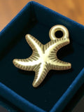 Pendentif étoile de mer doré vintage rétro bijou fantaisie ancien accessoire