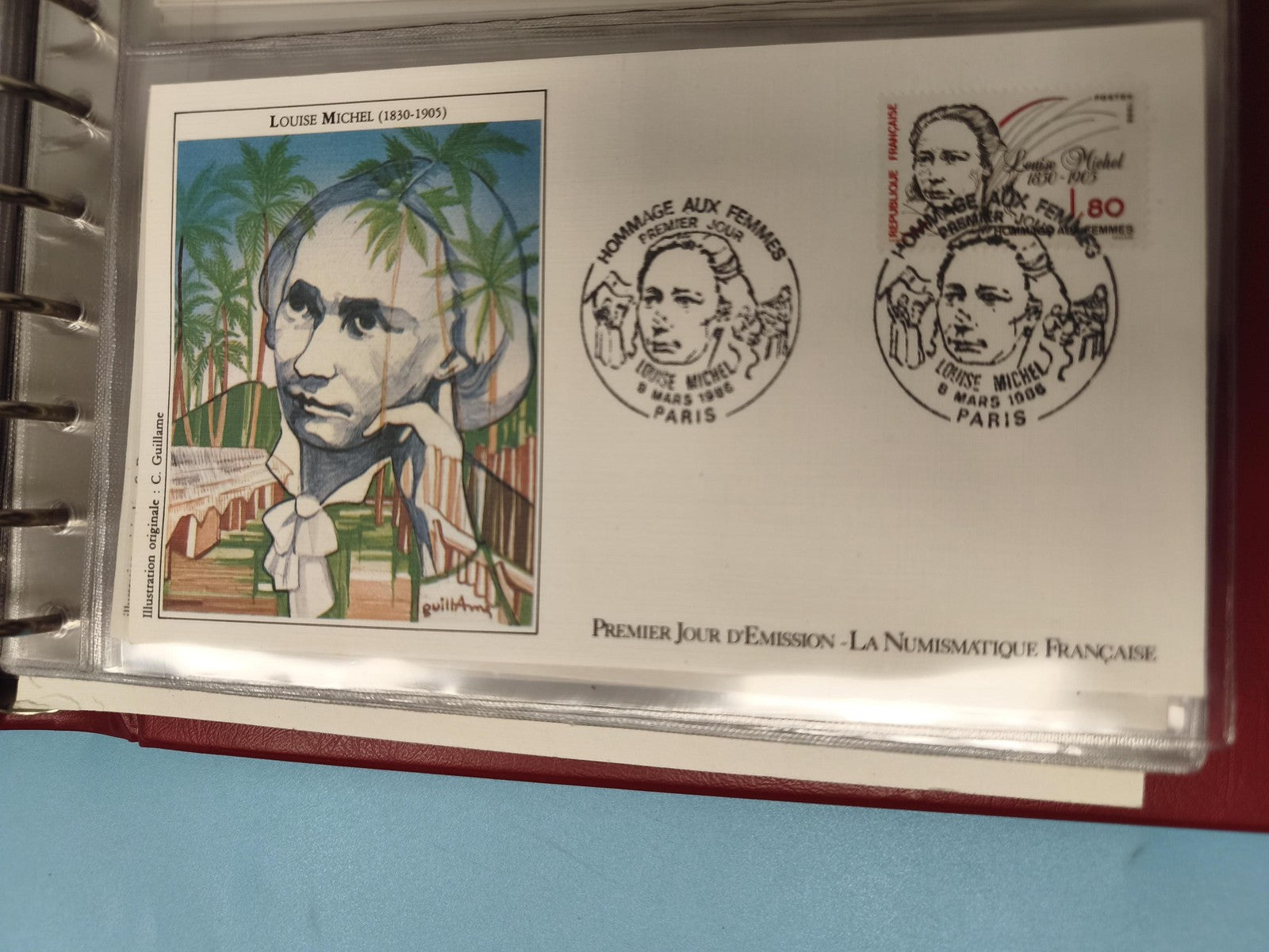 Enveloppe FDC Premier Jour d?Émission Louise Michel 1986 timbre 0,80 Paris
