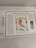 Feuillet philatélique CEF Carnaval Venise à Paris illustration F. Havar