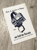 Publicité ancienne Mont Blanc Rumilly Savoie lait vintage affiche crème