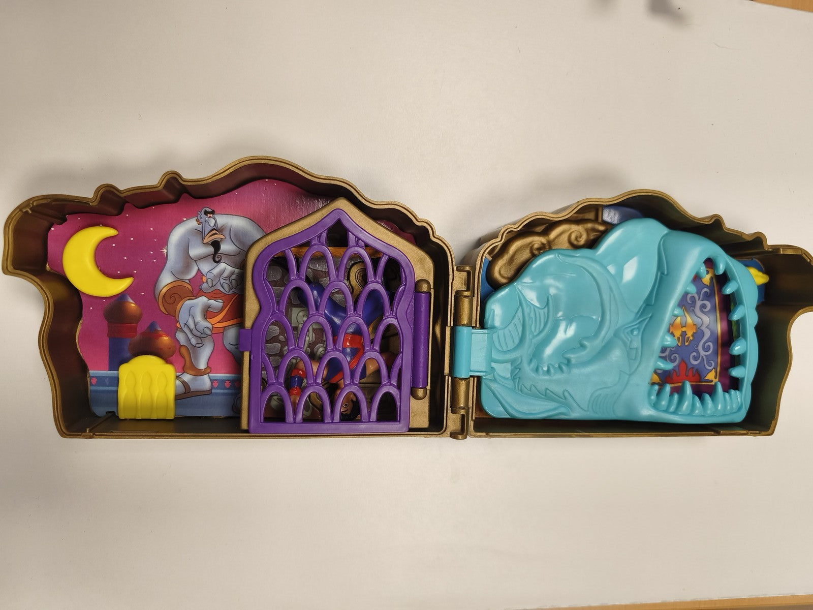 Mini maison poupée Disney Aladdin vintage château pliable lampe dorée Jasmin