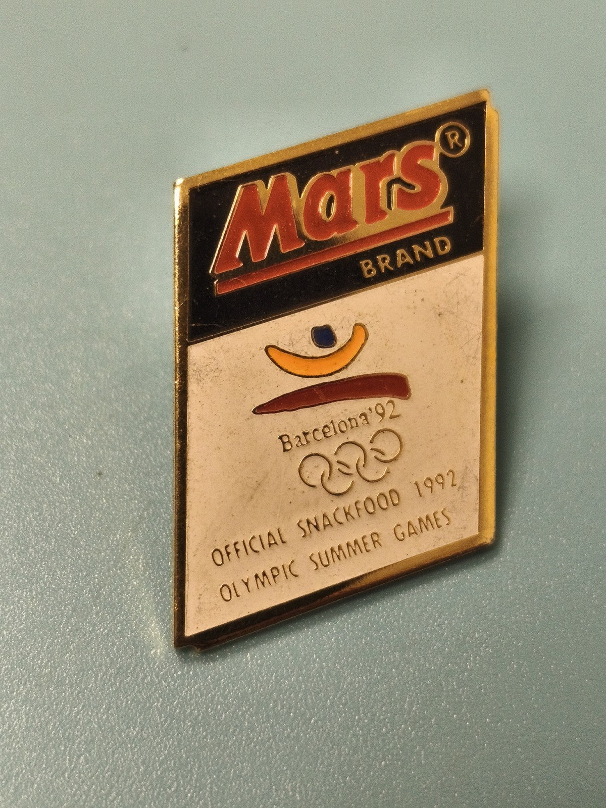 Vintage pin's Mars Barcelona 92 Jeux Olympiques officiel snackfood rare