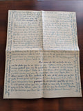 Lettre manuscrite 11 août 1943 ? Vie quotidienne guerre ? Vintage papier ancien