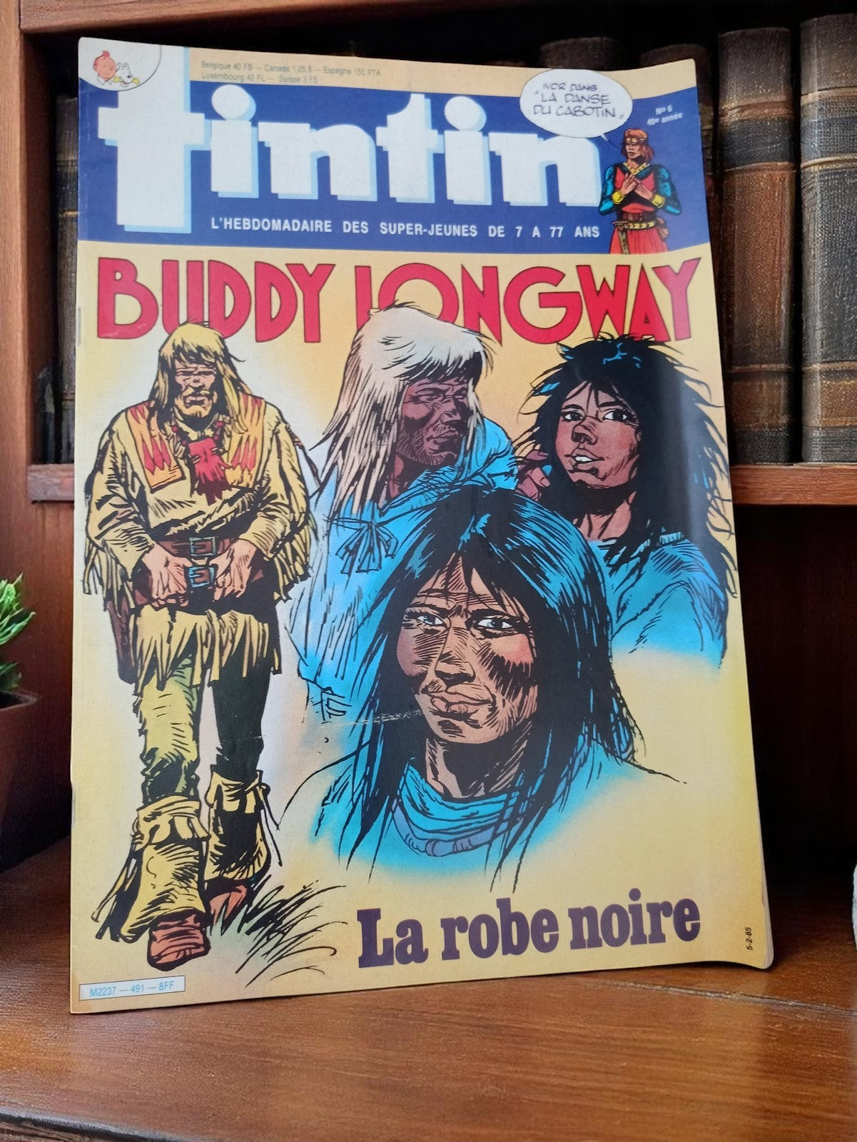 Magazine Tintin vintage 1965 Buddy Longway La Robe Noire ancien BD collector