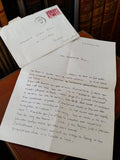 Lettre manuscrite ancienne 1949 + enveloppe timbrée Marseille Mlle Blanc vintage