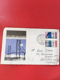 Enveloppe philatélie GPO First Day Cover Forth Road Bridge 1964 timbres UK