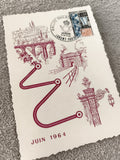 Carte philatélique Rallye Philatélique juin 1964 timbre France ancien