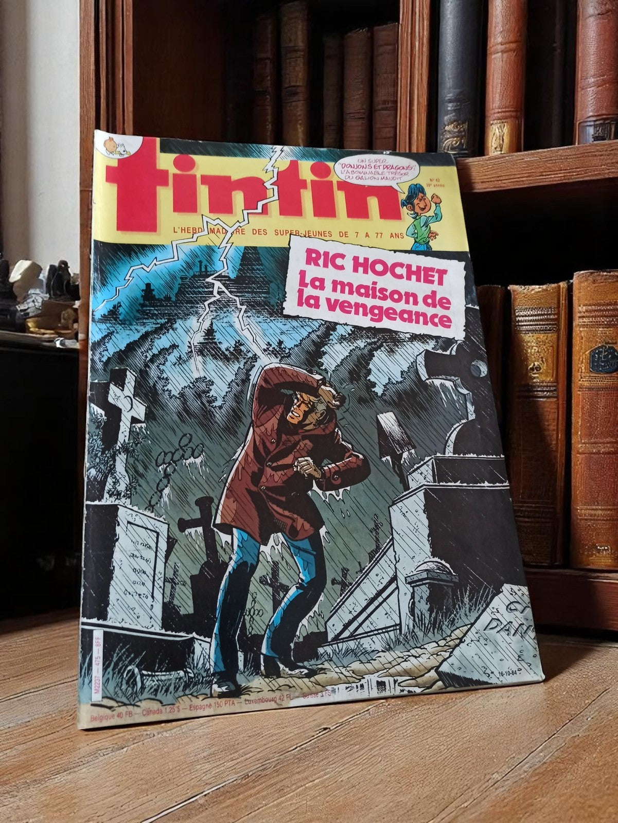Magazine Tintin ancien Ric Hochet couverture rétro vintage collector