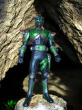 Figurine Bandai Kamen Rider Ryuki vert noir armure | Vintage tokusatsu rare