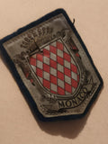 Écusson ancien Monaco blason héraldique patch vintage armoiries brodé