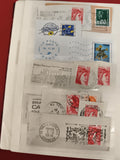 Lot de fragments d’enveloppes timbrées France Marianne oblitérées philatélie
