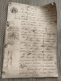 Document manuscrit ancien 1857 cachet archives Tampon officiel France