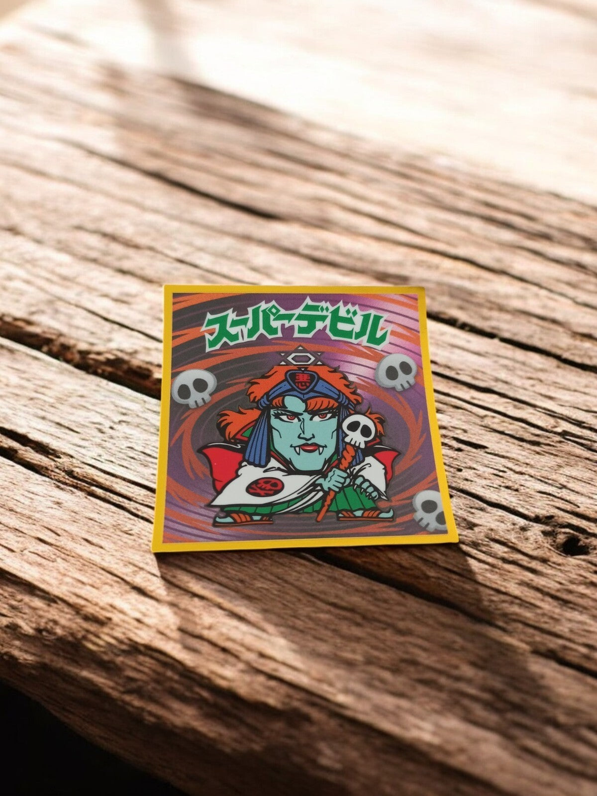 Sticker Bikkuriman Super Devil édition limitée, autocollant japonais rétro