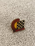 Pin's vintage ANNIVERSAIRE RALLYE drapeau à damier course auto rétro (Ref 2)