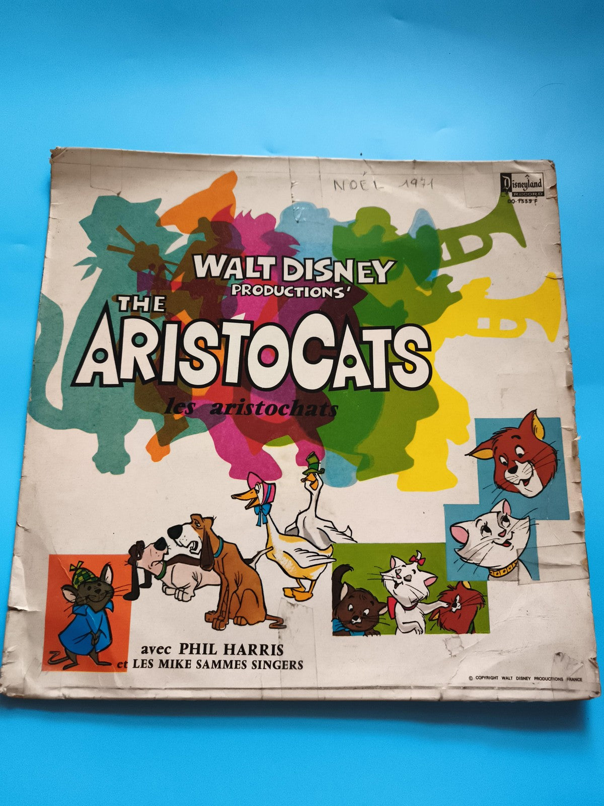 Vinyle 33 tours Les Aristochats Walt Disney Disneyland Phil Harris