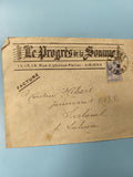 Ancienne enveloppe oblitérée Le Progrès de la Somme Amiens début XXe philatélie