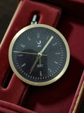Réveil de table Jaz quartz vintage cadran noir contour doré rétro horloge