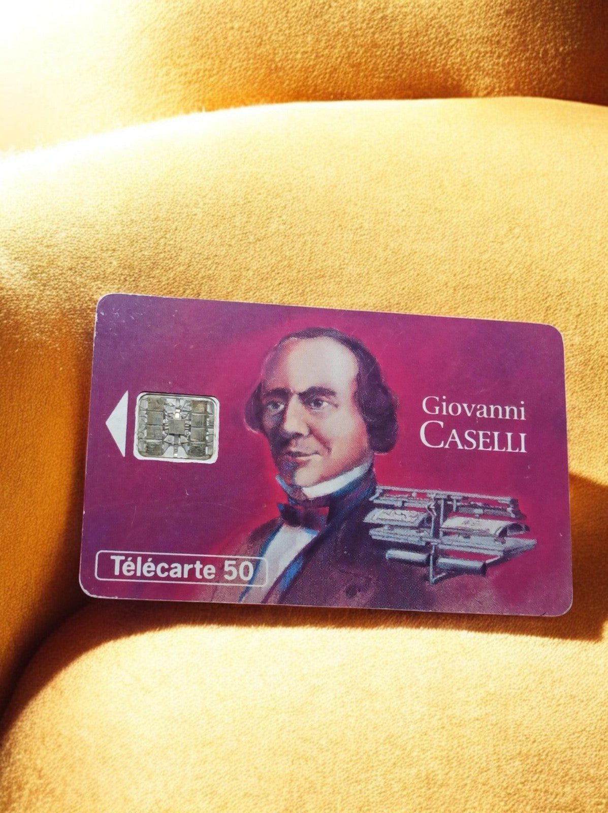 Carte téléphonique vintage Giovanni Caselli – Télécarte 50 unités rétro