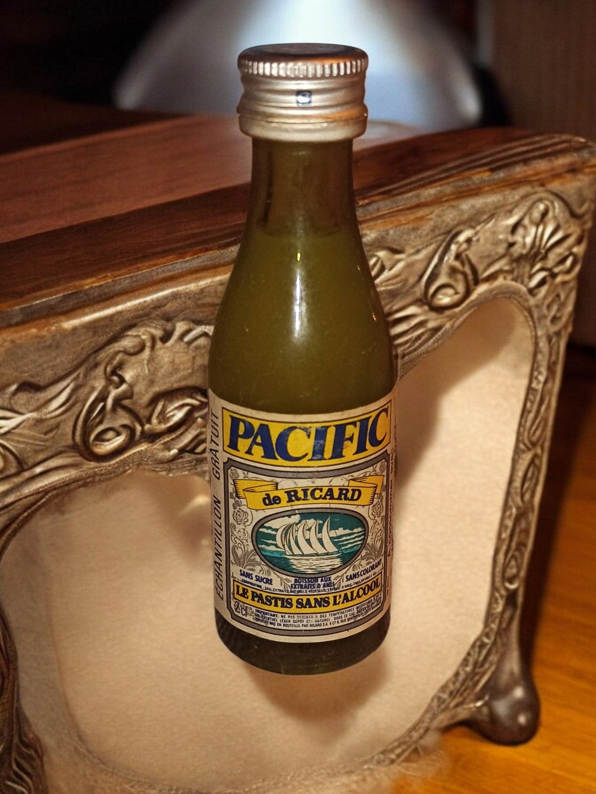 Mignonette Pacific Ricard vintage, pastis sans alcool, étiquette ancienne