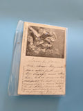 Carte postale ancienne italienne vintage, timbre et cachet colonial, collection