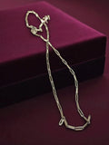 Collier vintage plaqué or maillons longs ancien élégant rétro bijou