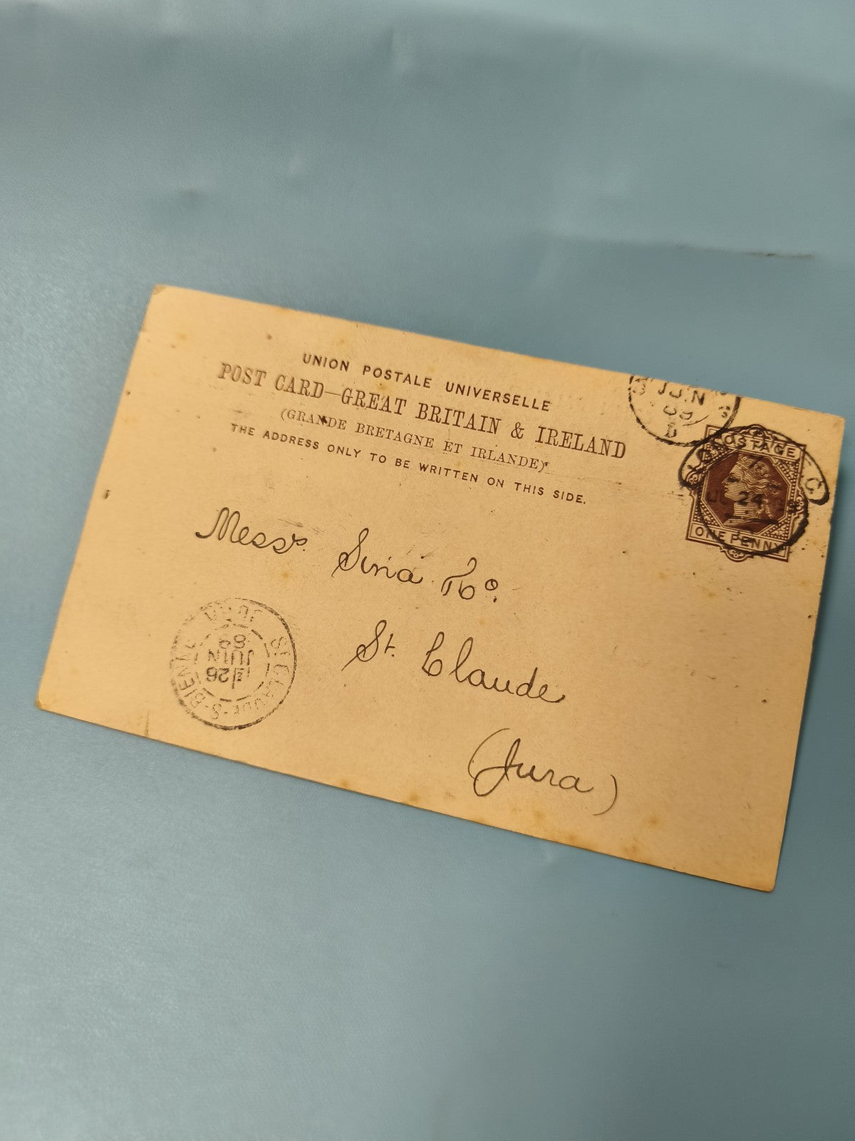 Ancienne carte postale oblitérée XIXe GB & Irlande philatélie vintage (Ref 7)