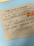 Ancienne enveloppe oblitérée début XXe A. Quillier Richmont philatélie (Ref 6)