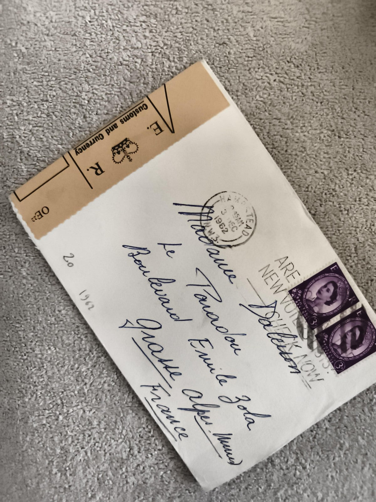 Lettre affranchie Royaume-Uni 1962 timbres Elizabeth II, cachet Hampstead