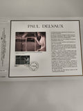 Feuillet CEF Paul Delvaux timbre 5F Rendez-vous d'Éphèse philatélie