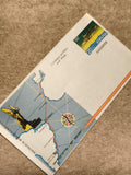 Lettre aérienne Espagne 20 PTA avion illustrée, enggrama air letter philatélie
