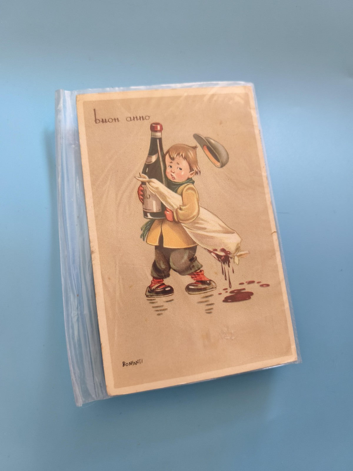 Carte postale ancienne italienne vintage timbre oblitéré époque coloniale rare