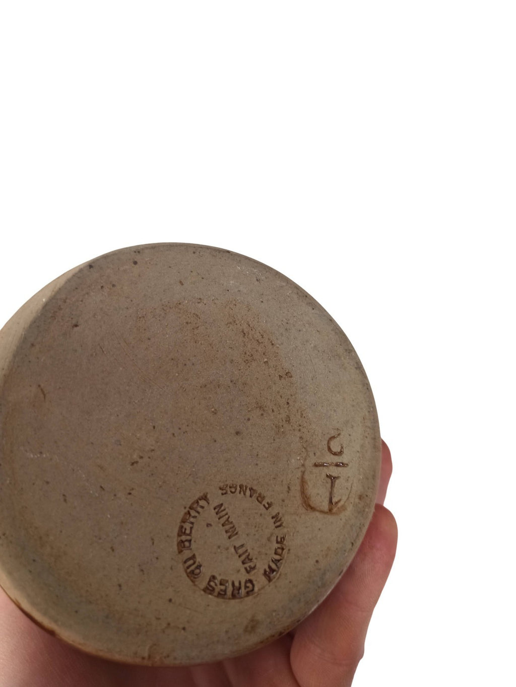 Pichet ancien en grès émaillé brun, vintage rétro déco céramique