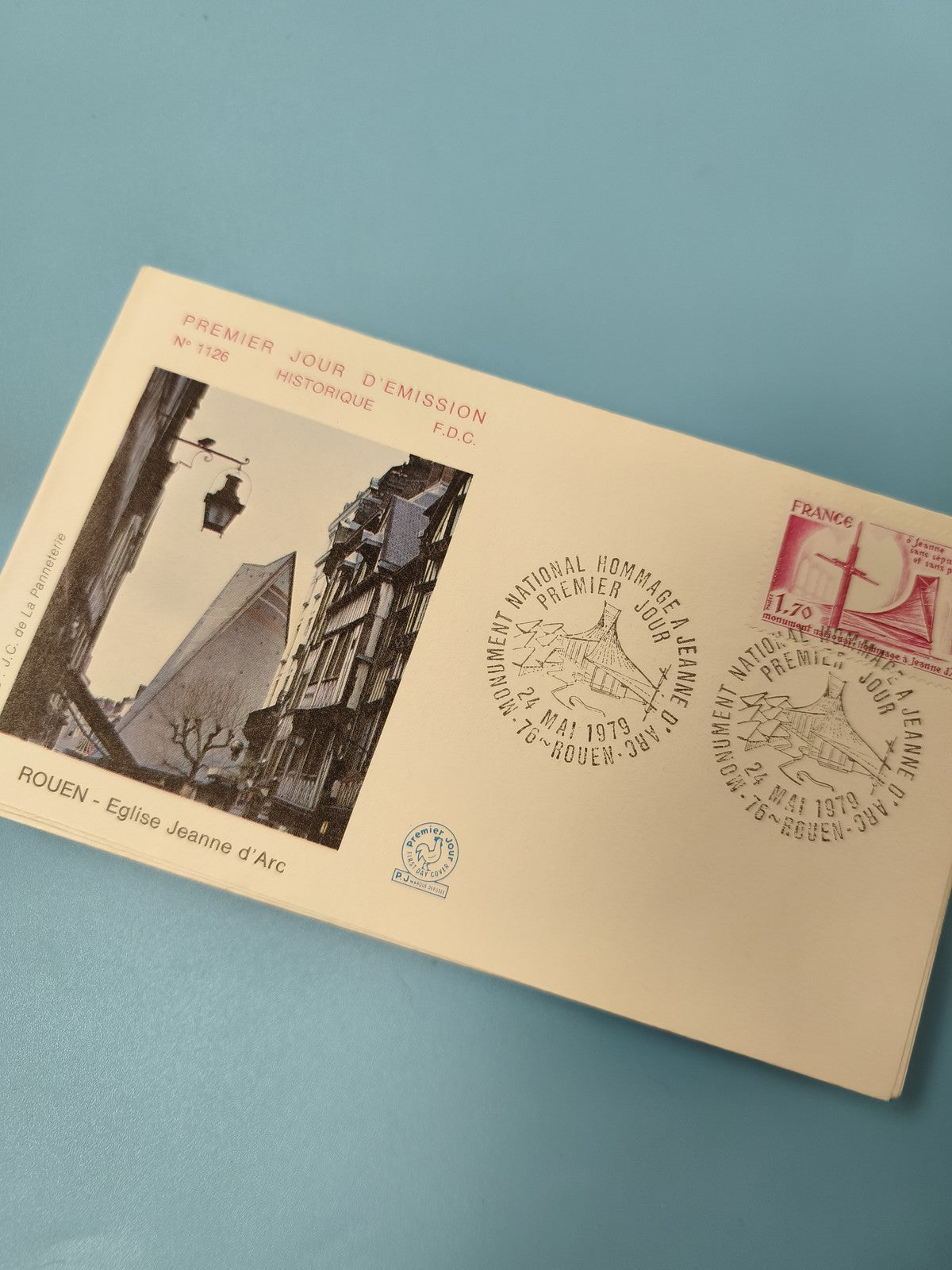 Enveloppe premier jour FDC Rouen Jeanne d?Arc 1979 timbre 1,70? (Ref 11)