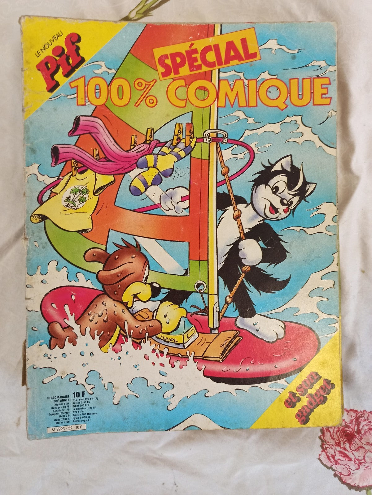 Magazine Pif ancien spécial 100% comique vintage années 80 BD rétro presse