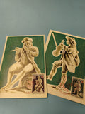 Ancienne enveloppe FDC timbres France musiciens, 1967, illustrations vertes