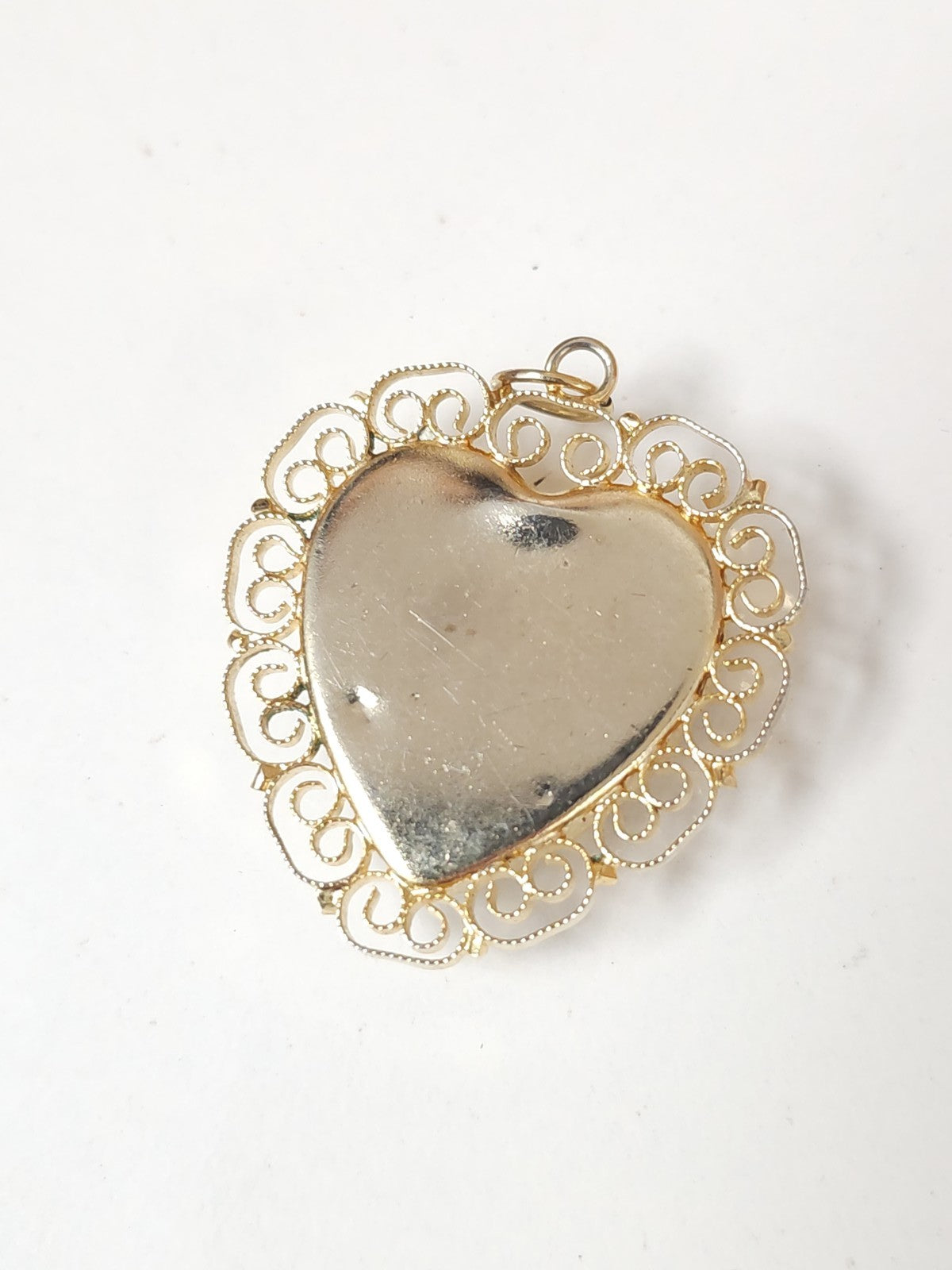 Vintage pendentif ancien, grande taille avec pierre onyx noire, bijou rétro uniq