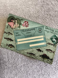 CPA Télégramme 1er Avril Poisson d'Avril illustrée timbre vert