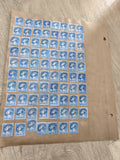 Gros lot ancien timbres Marianne bleus 10c oblitérés sur planche philatélie